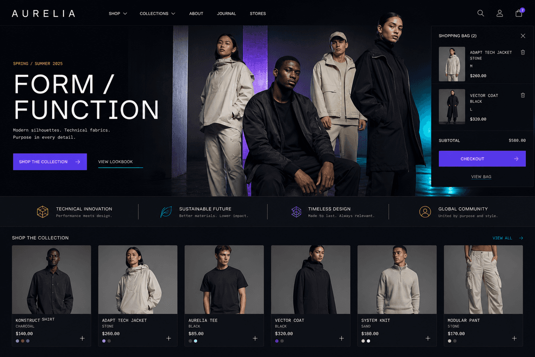 Apparel E-commerce Experience