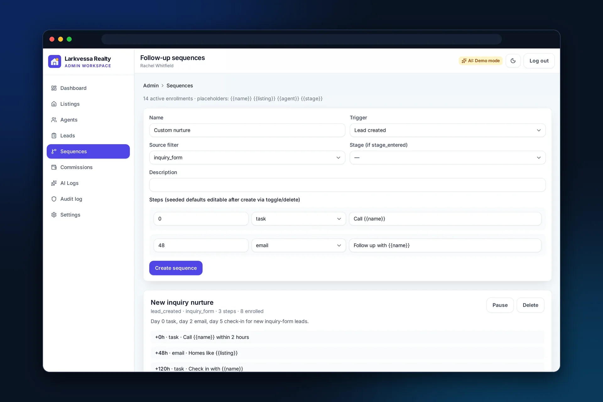 Automated follow-up sequences